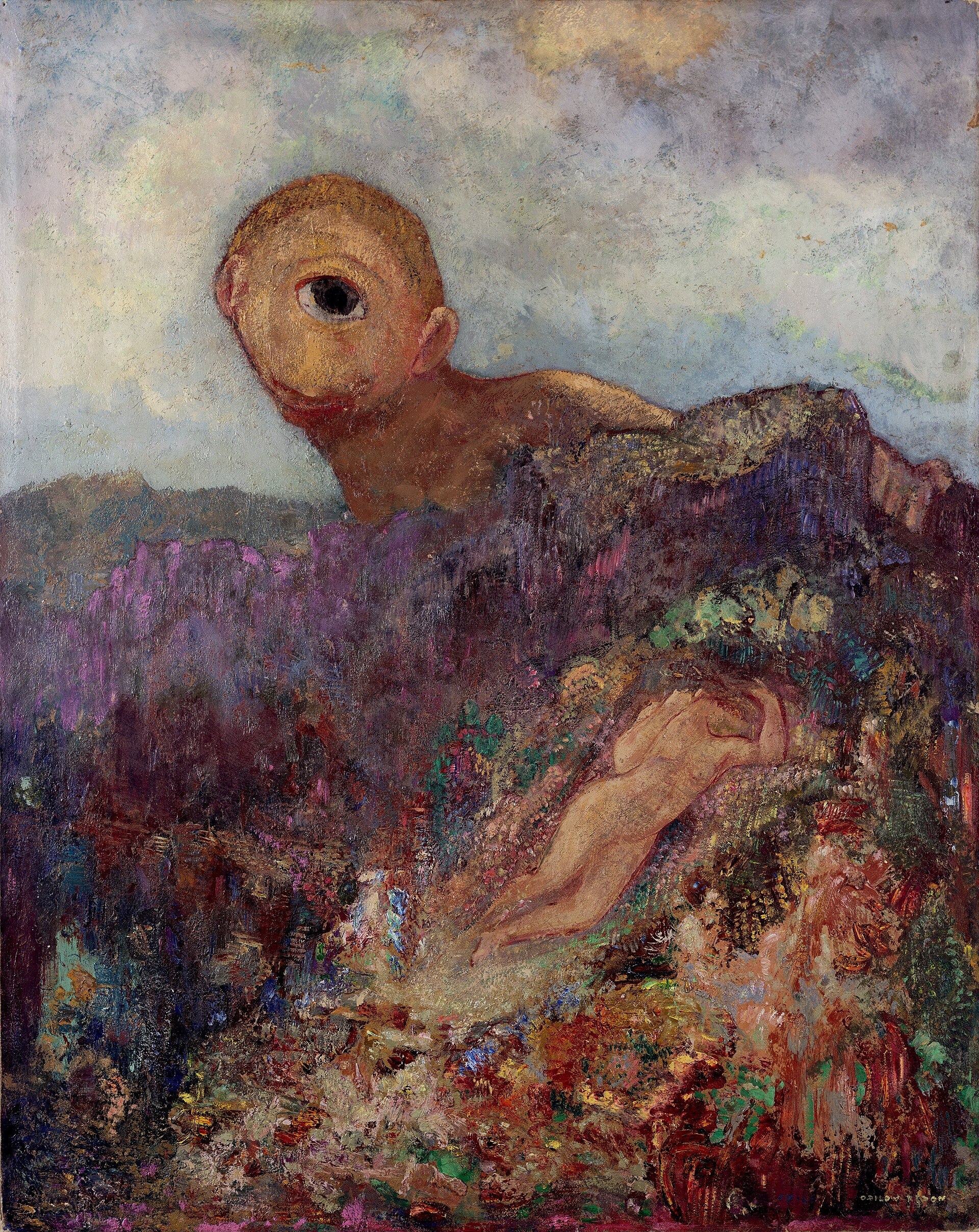Odilon Redon’s Cyclops watching over a dreamlike landscape